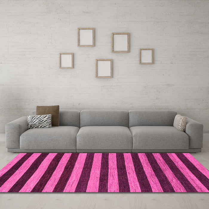 Machine Washable Abstract Pink Modern Rug in a Living Room, wshabs1700pnk