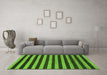 Machine Washable Abstract Green Modern Area Rugs in a Living Room,, wshabs1700grn