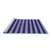 Sideview of Machine Washable Abstract Blue Modern Rug, wshabs1700blu