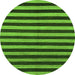 Round Machine Washable Abstract Green Modern Area Rugs, wshabs1700grn