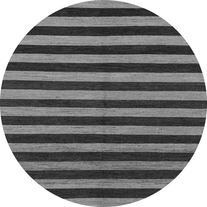 Round Machine Washable Abstract Gray Modern Rug, wshabs1700gry