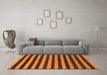 Machine Washable Abstract Orange Modern Area Rugs in a Living Room, wshabs1700org