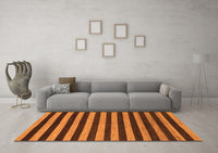 Machine Washable Abstract Orange Modern Rug, wshabs1700org