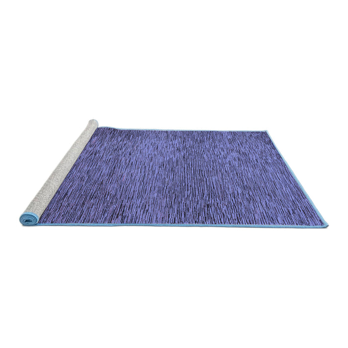 Sideview of Machine Washable Abstract Blue Modern Rug, wshabs1701blu