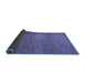 Sideview of Abstract Blue Modern Rug, abs1701blu