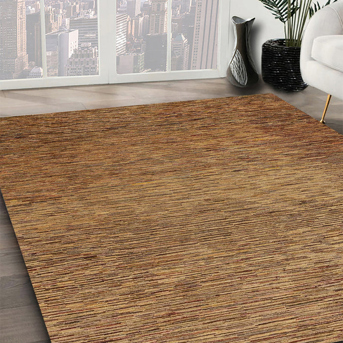 Machine Washable Abstract Saddle Brown Rug in a Family Room, wshabs1701