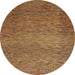 Round Machine Washable Abstract Saddle Brown Rug, wshabs1701