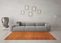 Machine Washable Abstract Orange Modern Rug, wshabs1701org