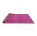 Sideview of Abstract Pink Modern Rug, abs1701pnk