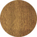 Round Abstract Brown Modern Rug, abs1701brn