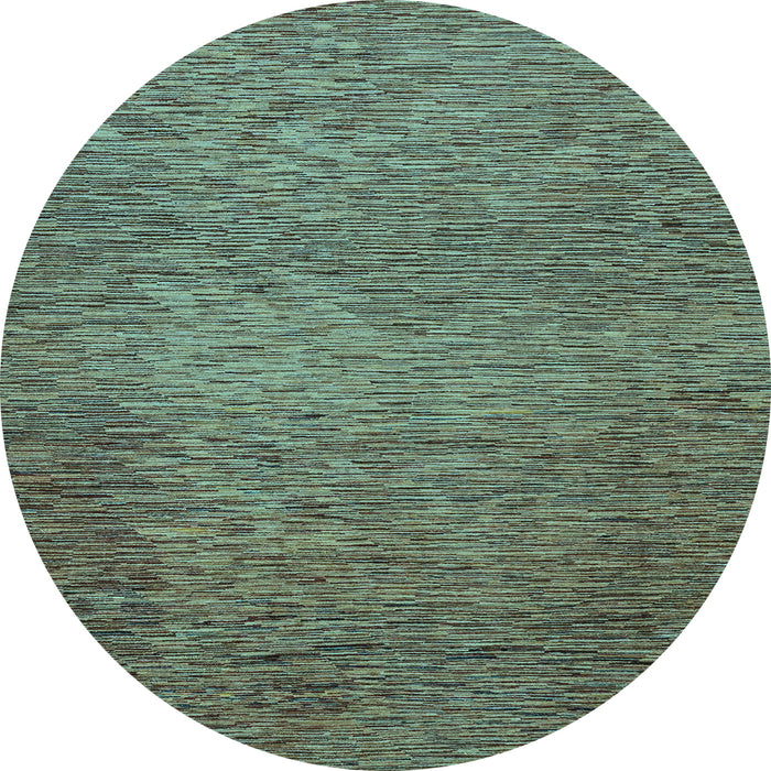 Round Machine Washable Abstract Light Blue Modern Rug, wshabs1701lblu