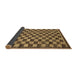 Sideview of Abstract Gold Checkered Rug, abs1702