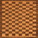 Square Checkered Orange Modern Rug, abs1702org