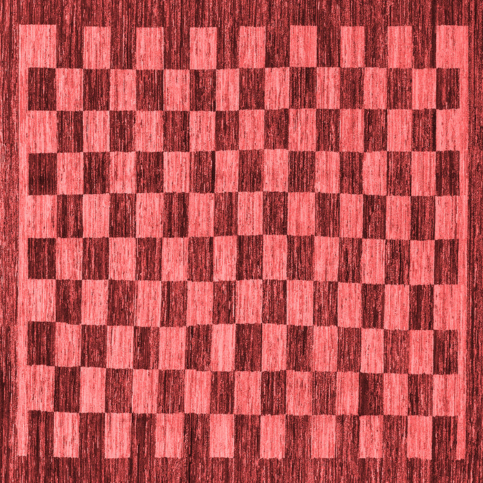 Checkered Red Modern Rug, abs1702red