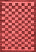 Checkered Red Modern Area Rugs