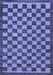 Checkered Blue Modern Rug, abs1702blu