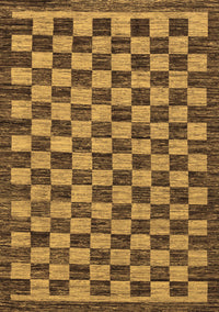 Checkered Brown Modern Rug, abs1702brn