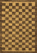 Checkered Brown Modern Rug, abs1702brn