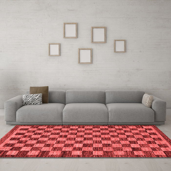 Modern Red Washable Rugs