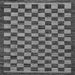 Square Machine Washable Checkered Gray Modern Rug, wshabs1702gry