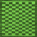 Square Checkered Green Modern Rug, abs1702grn