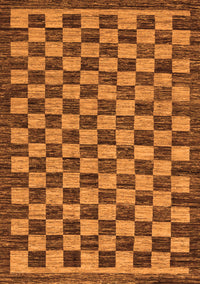 Checkered Orange Modern Rug, abs1702org