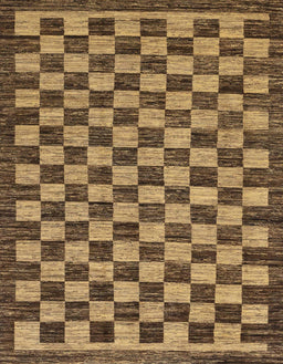 Abstract Gold Checkered Rug, abs1702