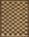 Abstract Gold Checkered Rug, abs1702