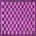 Square Checkered Purple Modern Rug, abs1702pur