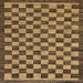 Square Abstract Gold Checkered Rug, abs1702