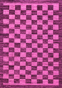 Checkered Pink Modern Rug, abs1702pnk