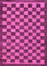 Checkered Pink Modern Rug, abs1702pnk