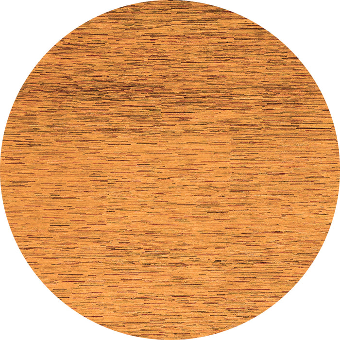 Round Abstract Orange Modern Rug, abs1703org