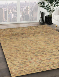 Abstract Light Brown Modern Rug, abs1703