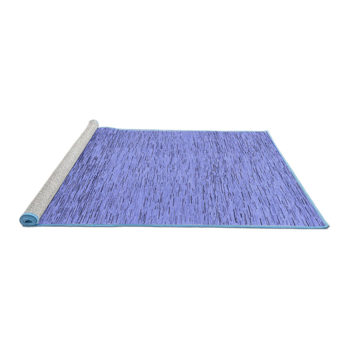 Sideview of Machine Washable Abstract Blue Modern Rug, wshabs1703blu