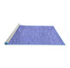 Sideview of Machine Washable Abstract Blue Modern Rug, wshabs1703blu