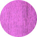 Round Machine Washable Abstract Purple Modern Area Rugs, wshabs1703pur