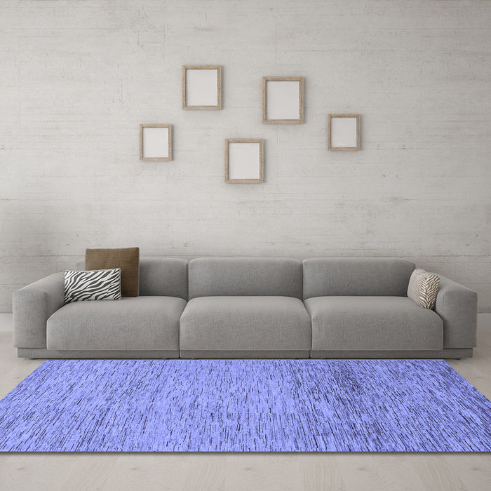 Machine Washable Abstract Blue Modern Rug in a Living Room, wshabs1703blu