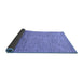 Sideview of Abstract Blue Modern Rug, abs1703blu