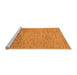 Sideview of Machine Washable Abstract Orange Modern Area Rugs, wshabs1703org