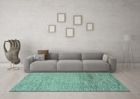 Machine Washable Abstract Light Blue Modern Rug, wshabs1703lblu