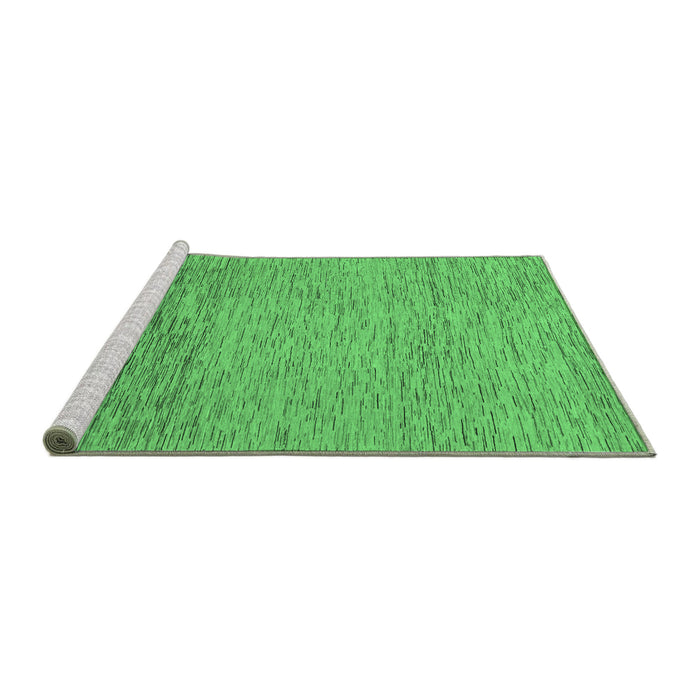 Sideview of Machine Washable Abstract Emerald Green Modern Area Rugs, wshabs1703emgrn