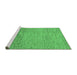 Sideview of Machine Washable Abstract Emerald Green Modern Area Rugs, wshabs1703emgrn