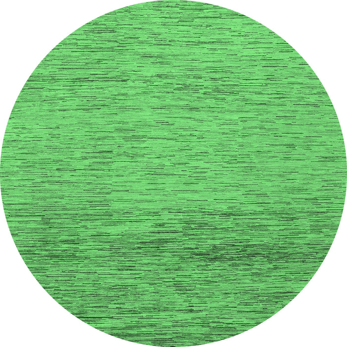 Round Abstract Emerald Green Modern Rug, abs1703emgrn