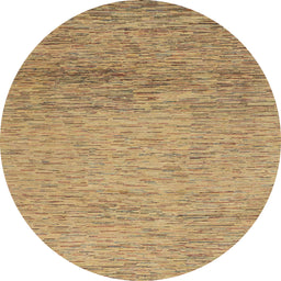 Round Abstract Light Brown Modern Rug, abs1703