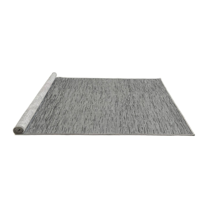 Sideview of Machine Washable Abstract Gray Modern Rug, wshabs1703gry