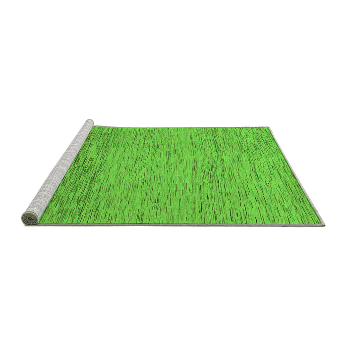 Sideview of Machine Washable Abstract Green Modern Area Rugs, wshabs1703grn