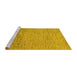 Sideview of Machine Washable Abstract Yellow Modern Rug, wshabs1703yw