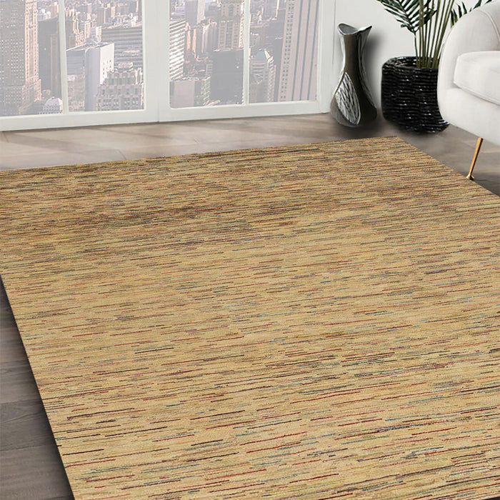 Machine Washable Abstract Light Brown Rug in a Family Room, wshabs1703