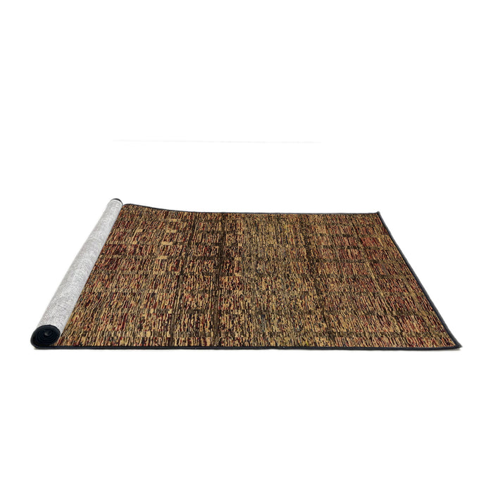 Sideview of Machine Washable Abstract Night Red Rug, wshabs1704